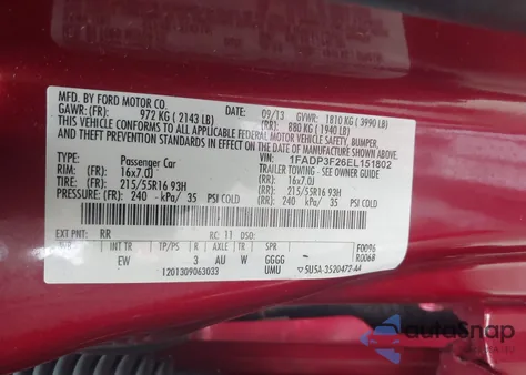 2014 Ford Focus Se из США, поврежденный, VIN 1FADP3F26EL151802